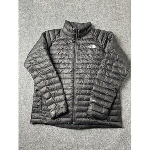 Mens Puffer Jacket The North Face 800 Down Black Full Zip, Size XL